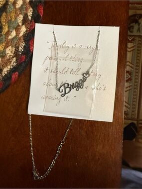 Briggs Personalized Script Name Necklace in stainless steel